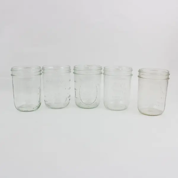 Lot of 9 Kerr & Ball Half-Pint Canning Jars Wide & Narrow Mouth