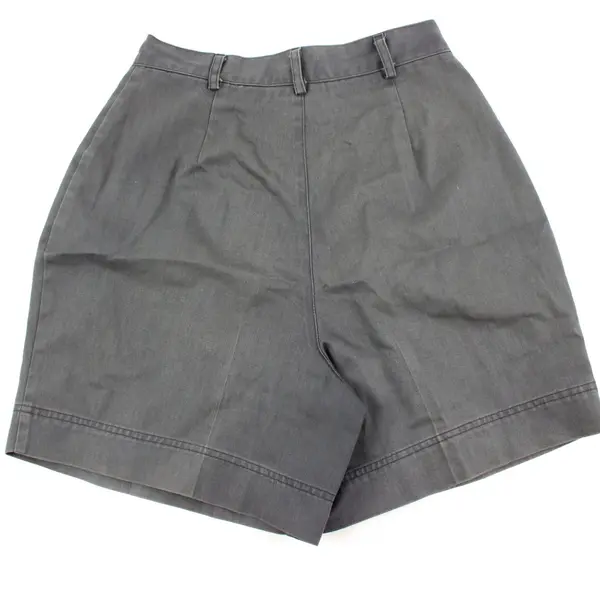 Hunt Club Petite Women's Pleated Chino Shorts Dark Gray Size 10