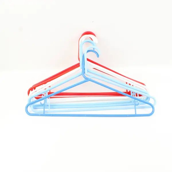 Lot of 10 Red, White & Blue Clothes Hangers