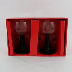 Cristal D'Arques Durand Roemer Water Goblets Green Base Set of 2