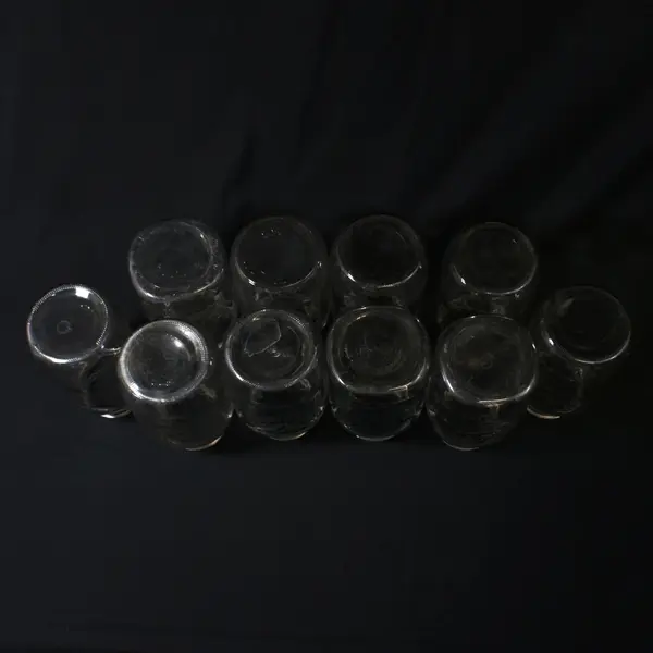 Lot of 10 Kerr Quart Narrow Mouth Glass Canning Jars