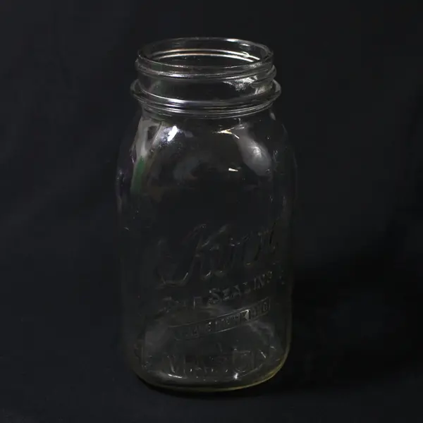 Lot of 10 Kerr Quart Narrow Mouth Glass Canning Jars