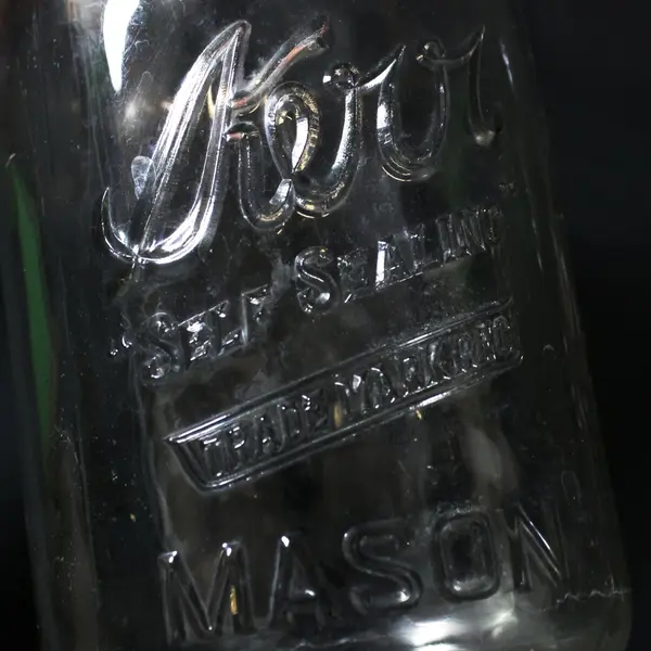 Lot of 10 Kerr Quart Narrow Mouth Glass Canning Jars
