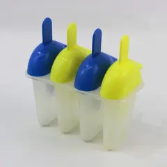 4-Pack Sipper Ice Pop Maker Popsicle Molds Multicolor Reusable