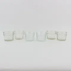 Lot of 6 Ball Quilted Glass Jelly Jars 