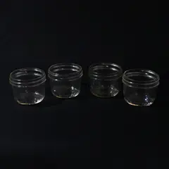Lot of 4 Kerr Short Wide Mouth Half Pint Canning Jars