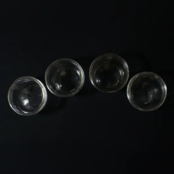 Lot of 4 Kerr Short Wide Mouth Half Pint Canning Jars