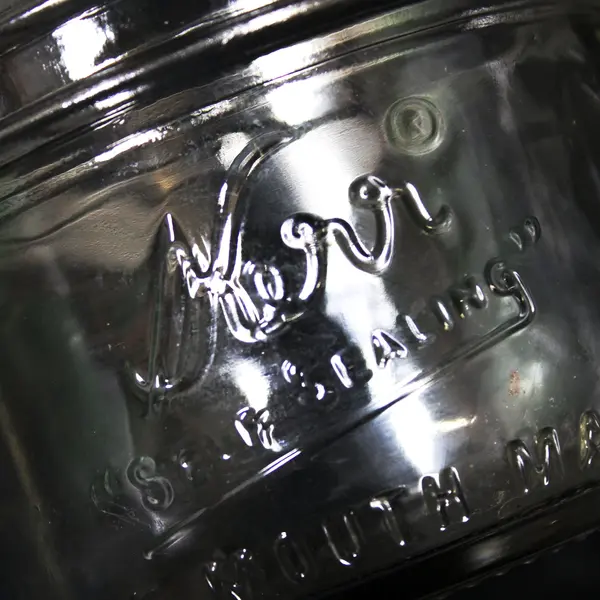 Lot of 4 Kerr Short Wide Mouth Half Pint Canning Jars