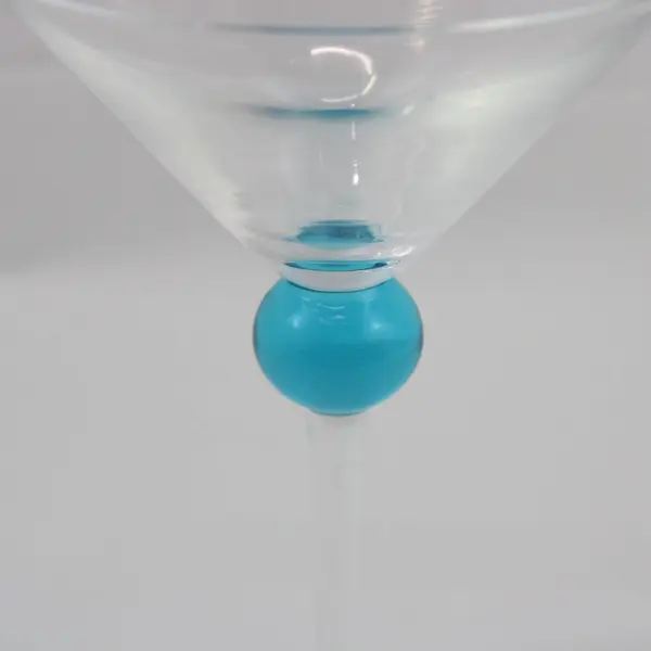 Bombay Sapphire Vintage Martini Glasses Set of 2 Blue Ball Stems