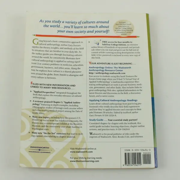 Cultural Anthropology: An Applied Perspective 4th Ed Gary Ferraro