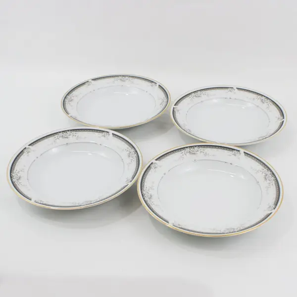Meridian Fine China Moment Pattern Soup Bowls Set of 4 A-6