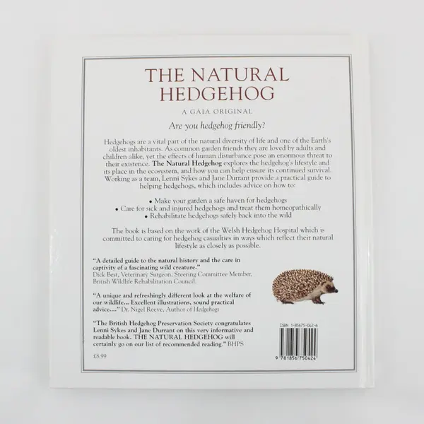 The Natural Hedgehog Hardcover Book 1995, Lenni Sykes & Jane Durrant