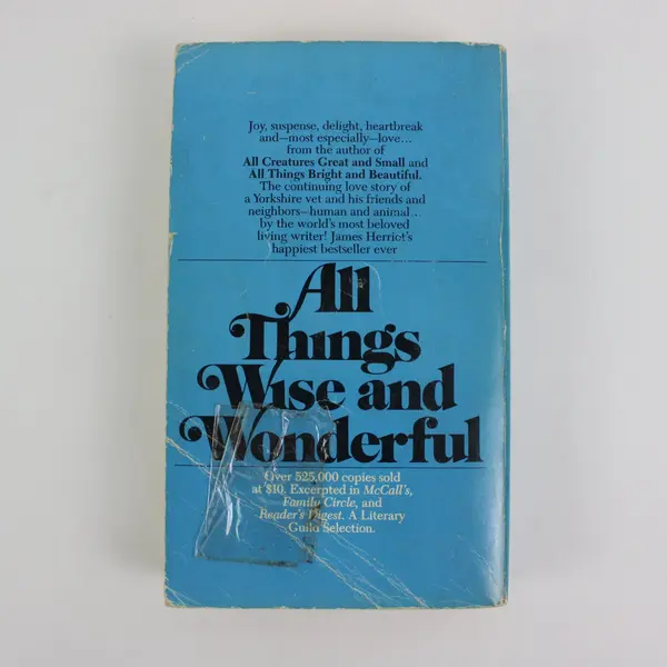 All Things Wise and Wonderful James Herriot 1977 Paperback