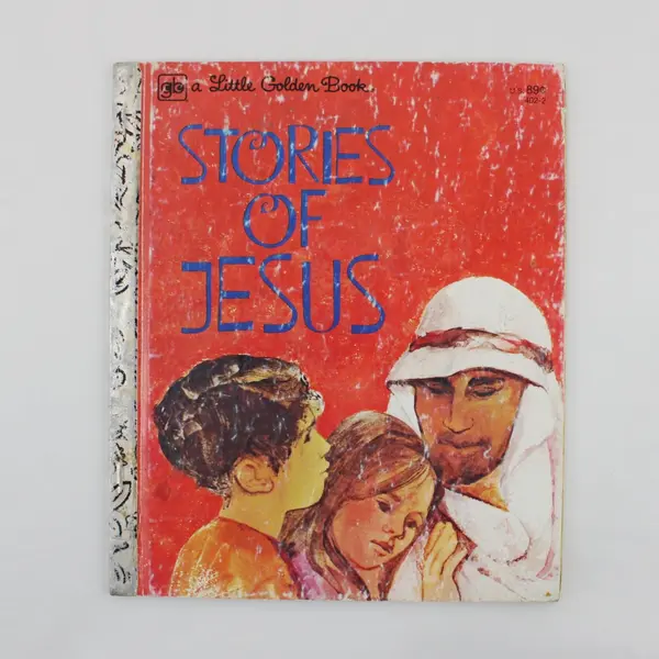 Lot of 2 Vintage Little Golden Books Three Little Kittens Stories of Jesus HC