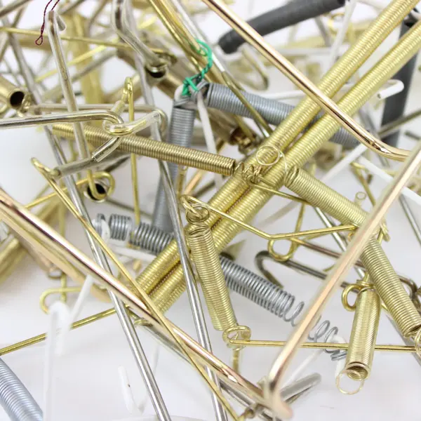 Lot of Assorted Gold-Tone White Plate Hangers & Display Accessories