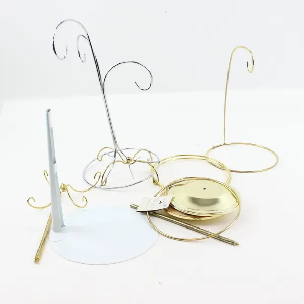 Tripar #23-3912 Lot Assorted Silver Gold Tone Display Stands Easels