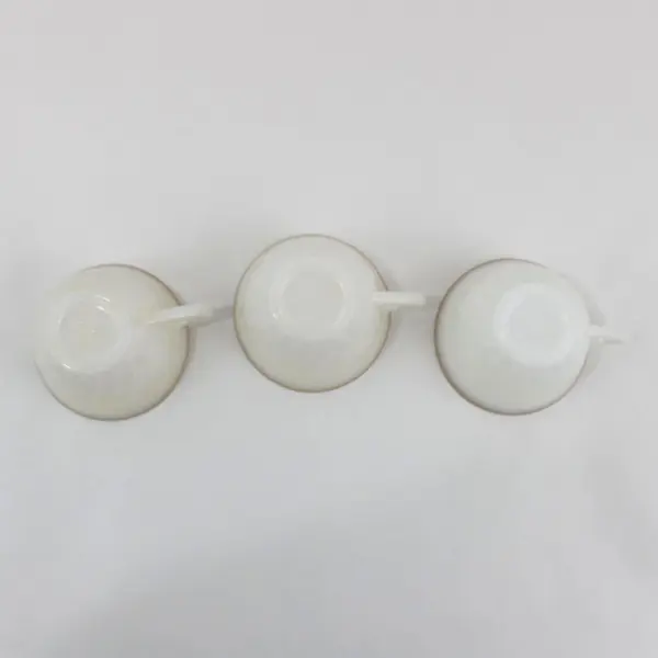 Anchor Hocking Fire-King Gold Rim Scallop Swirl Teacup Set of 3