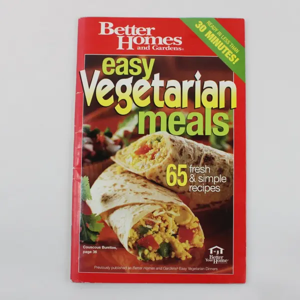 2002 Better Homes & Gardens Easy Vegetarian Meals PB 65 Fresh & Simple Recipes