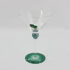 Olive Martini Glass Green Base Recipe Detail Barware 7 Inch