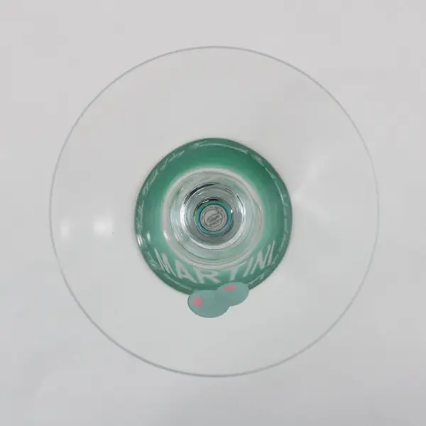 Olive Martini Glass Green Base Recipe Detail Barware 7 Inch