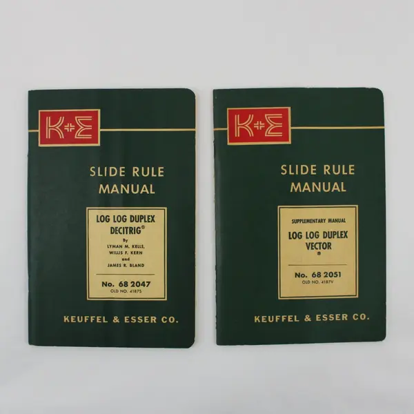 Log Log Duplex Keuffel & Esser Co Slide Rule Manual & Supplement 1955 & 1956 