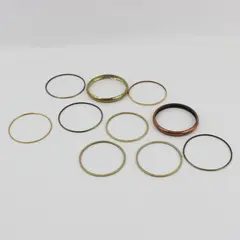 Lot of Approx. 10 Mixed Metal Bangle Bracelets Assorted Styles
