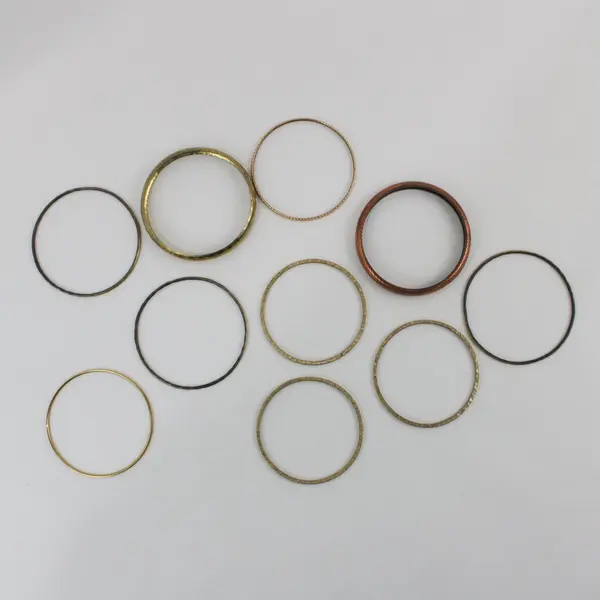 Lot of Approx. 10 Mixed Metal Bangle Bracelets Assorted Styles