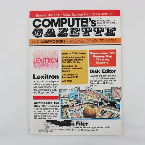 VTG Lot of 2 Compute!'s Gazette Magazines For Commodore Feb 1986 & April 1988