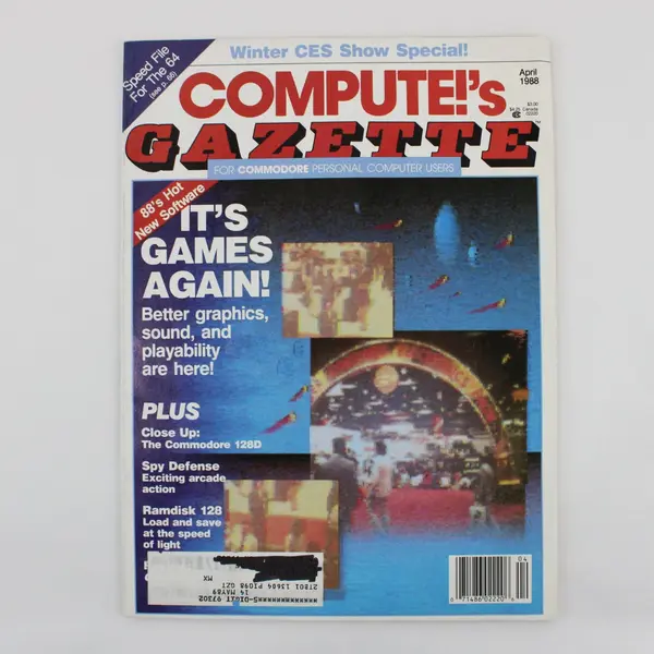 VTG Lot of 2 Compute!'s Gazette Magazines For Commodore Feb 1986 & April 1988