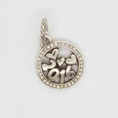 Brighton 2016 Heart Crystal Silver Tone Charm