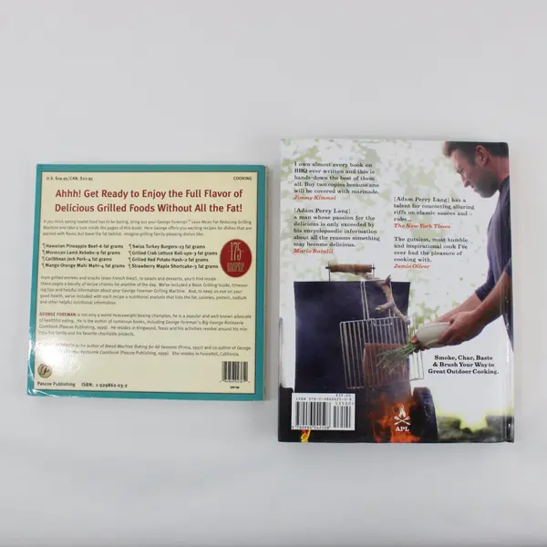 Lot George Foreman BBQ/Serious Barbecue PB/HC Connie Merydith Adam Perry Lang