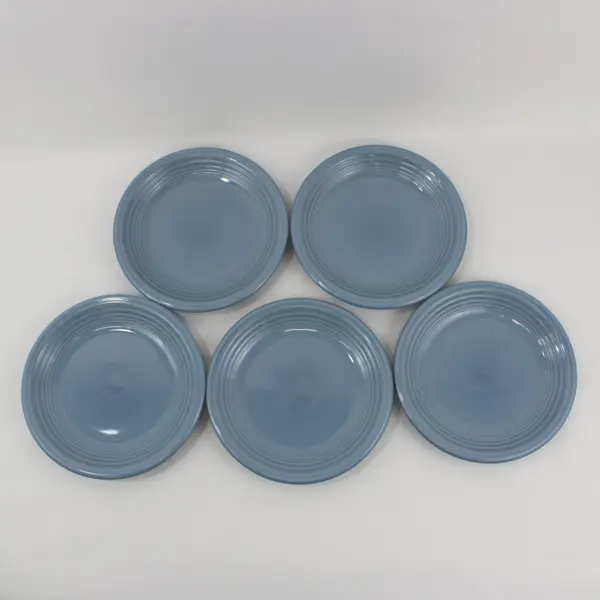 Gibson Designs Main St Periwinkle 8" Salad Plates Set of 5