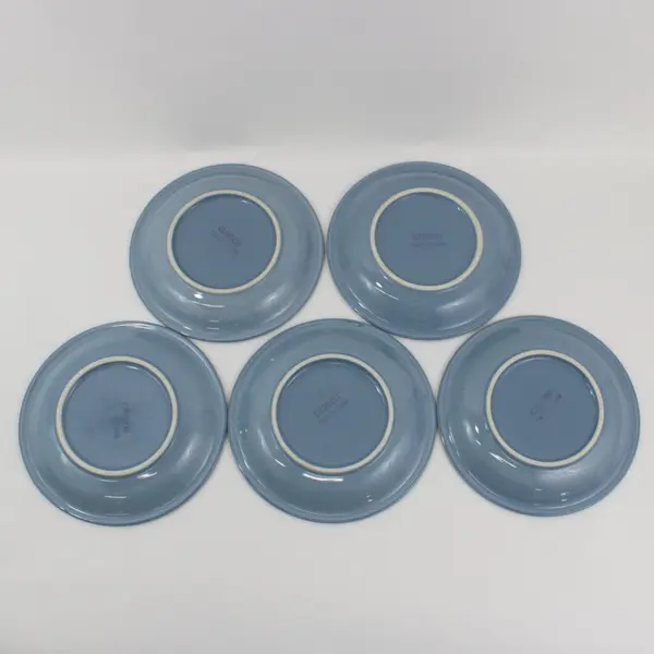 Gibson Designs Main St Periwinkle 8" Salad Plates Set of 5