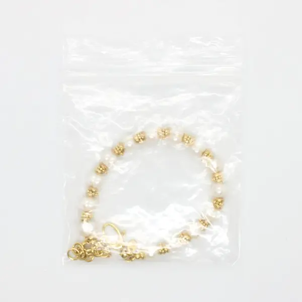 Honora 925 Sterling Silver Gold Tone Pearl Bracelet 9in w/ Pouch