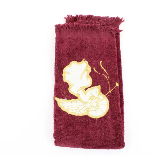 SKL Home Christmas Angel Burgundy Towel Set of 3: 1 Hand, 2 Fingertip