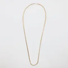 20 Inch Gold-Tone 925 Italy Sterling Silver Round Chain Necklace