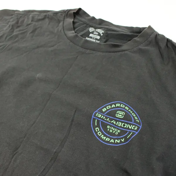 Billabong Men's Large Black Logo Short Sleeve T-Shirt
