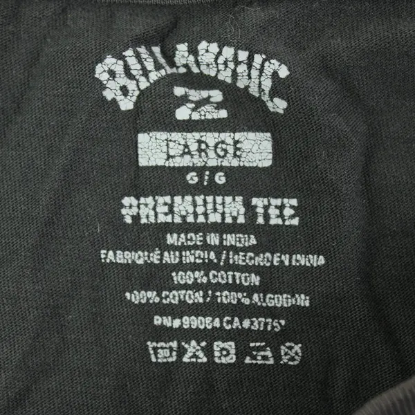 Billabong Men's Large Black Logo Short Sleeve T-Shirt