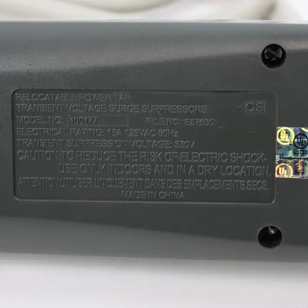 Power Sentry 100177 7 Outlet Surge Protector Power Strip Grounded On/Off Switch