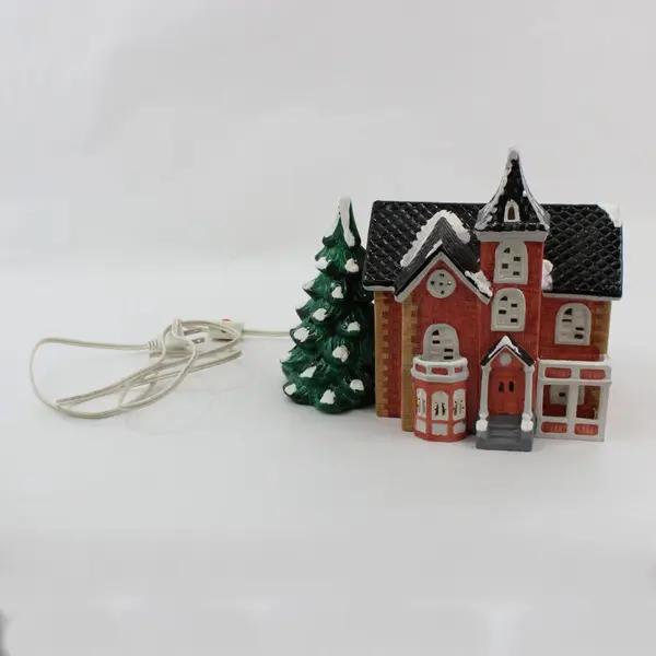 1988 Yuletide Snow Hamlet Norman Villa Holiday Collectible 708