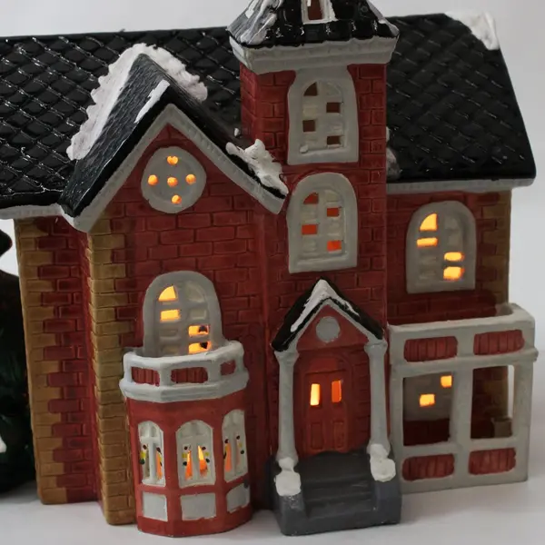 1988 Yuletide Snow Hamlet Norman Villa Holiday Collectible 708