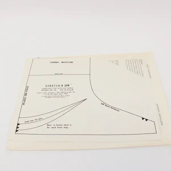 Stretch & Sew Ann Person Sewing Pattern 250 Women's Sizes 32-38