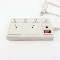 Power Sentry Model 601 Temporary Power Tap 6-Outlet White On/Off Switch