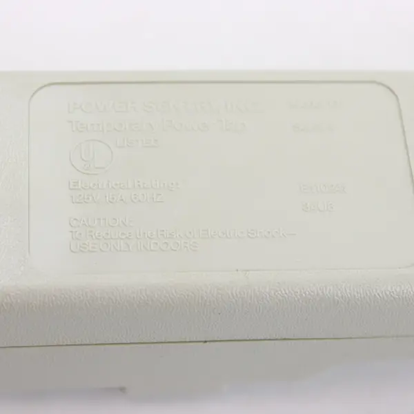 Power Sentry Model 601 Temporary Power Tap 6-Outlet White On/Off Switch