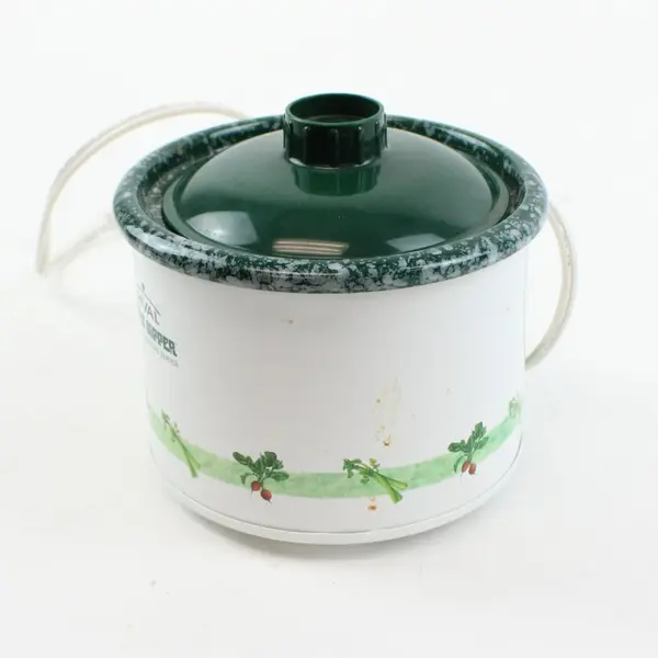 Rival Little Dipper 3204 Mini Slow Cooker Veggie Print Body Solid Green Lid