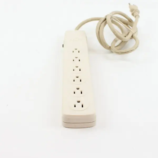 MC BT-607 White 6-Outlet Power Strip Extension Cord