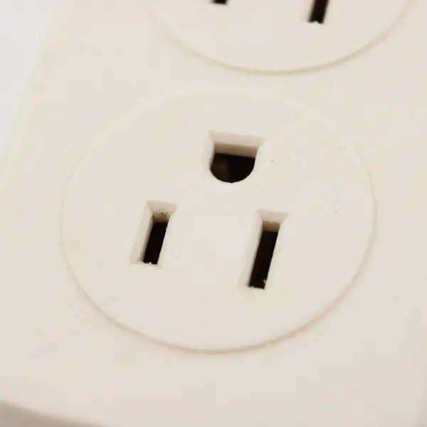 MC BT-607 White 6-Outlet Power Strip Extension Cord
