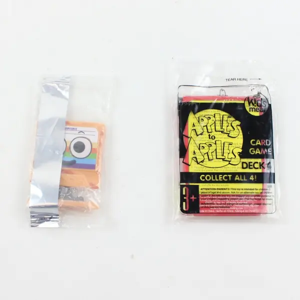 Lot of 2 Small Kids Toys Apples to Apples Cards Arby's