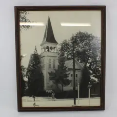 Vintage Hillsboro Oregon First Congregational Church Framed Photo 