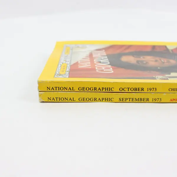 Lot of 2 Vintage National Geographic Magazines September & October 1973 Issues